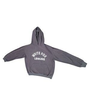 White Fox Men's Gray Hoodie - Size Medium
